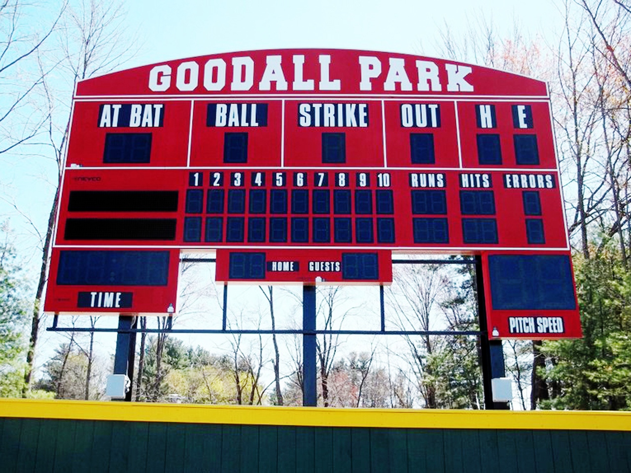Goodall Park scoreboard