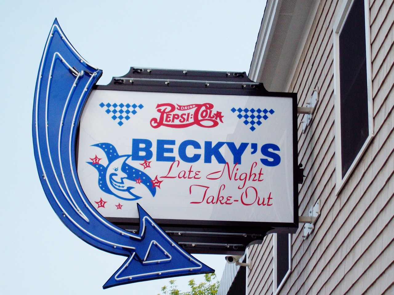Becky's Diner hanging sign