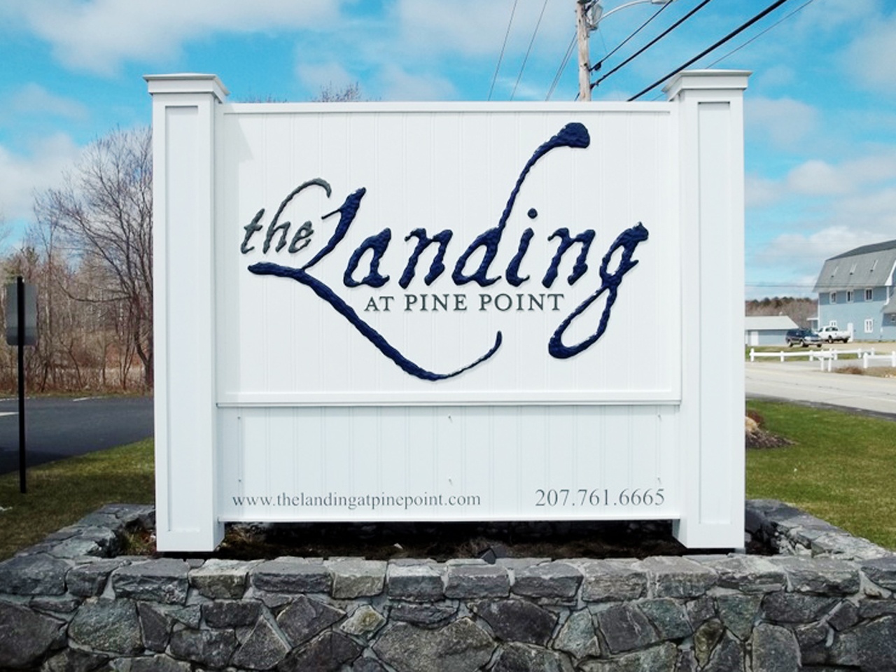 The Landing monument sign