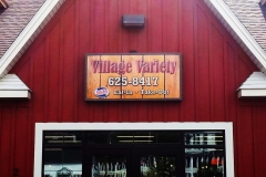 Village Variety wall sign